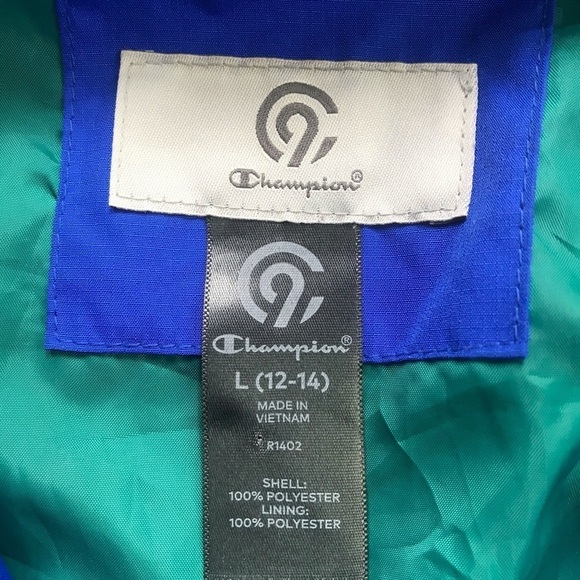 Champion Women's Size Large Blue Fully Lined Windbreaker Jacket Coat 228 - Picture 4 of 7